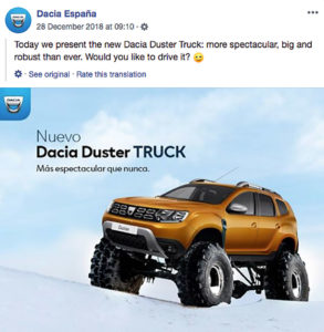 Dacia Duster Truck